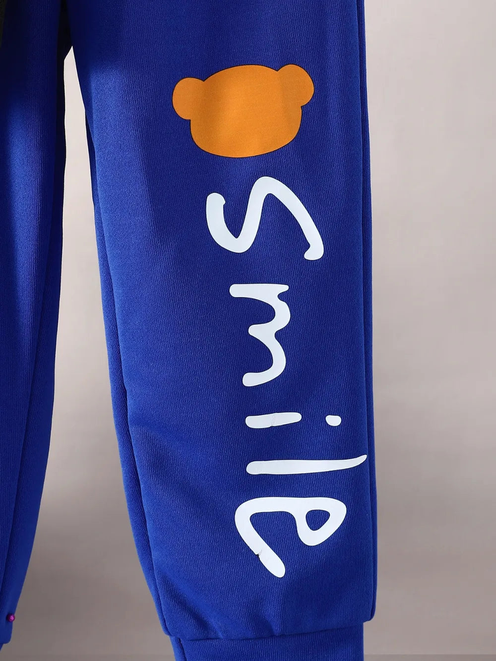 Children's Cartoon Graphic Hoodie and Pants Set Black/Blue / 4Y