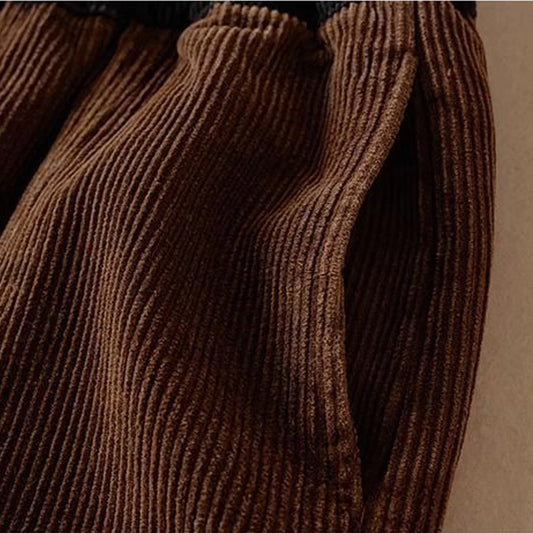 Jantiny© Women’s Corduroy Harem Pants caramel Autumn / S