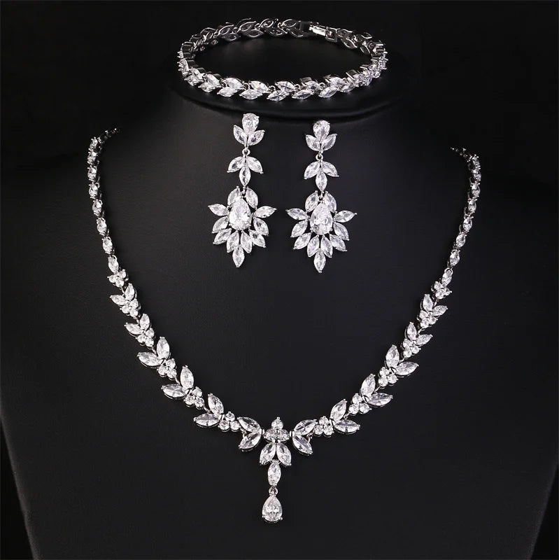 Jantiny© Luxury CZ Jewelry Set Gold Color C