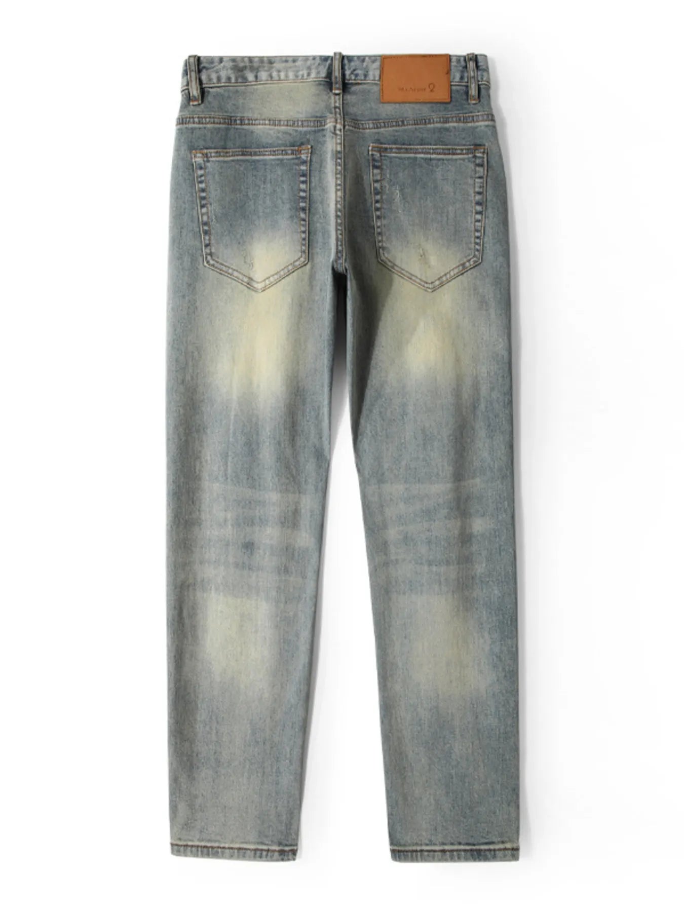 Men's Distressed Slim Fit Jeans Vintage Yellow / 28