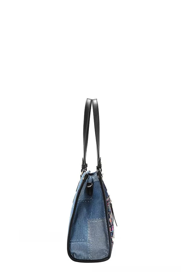 Nicole Lee USA Bosque de Amor Denim Tote Bag BOSQUE DE AMOR / OS