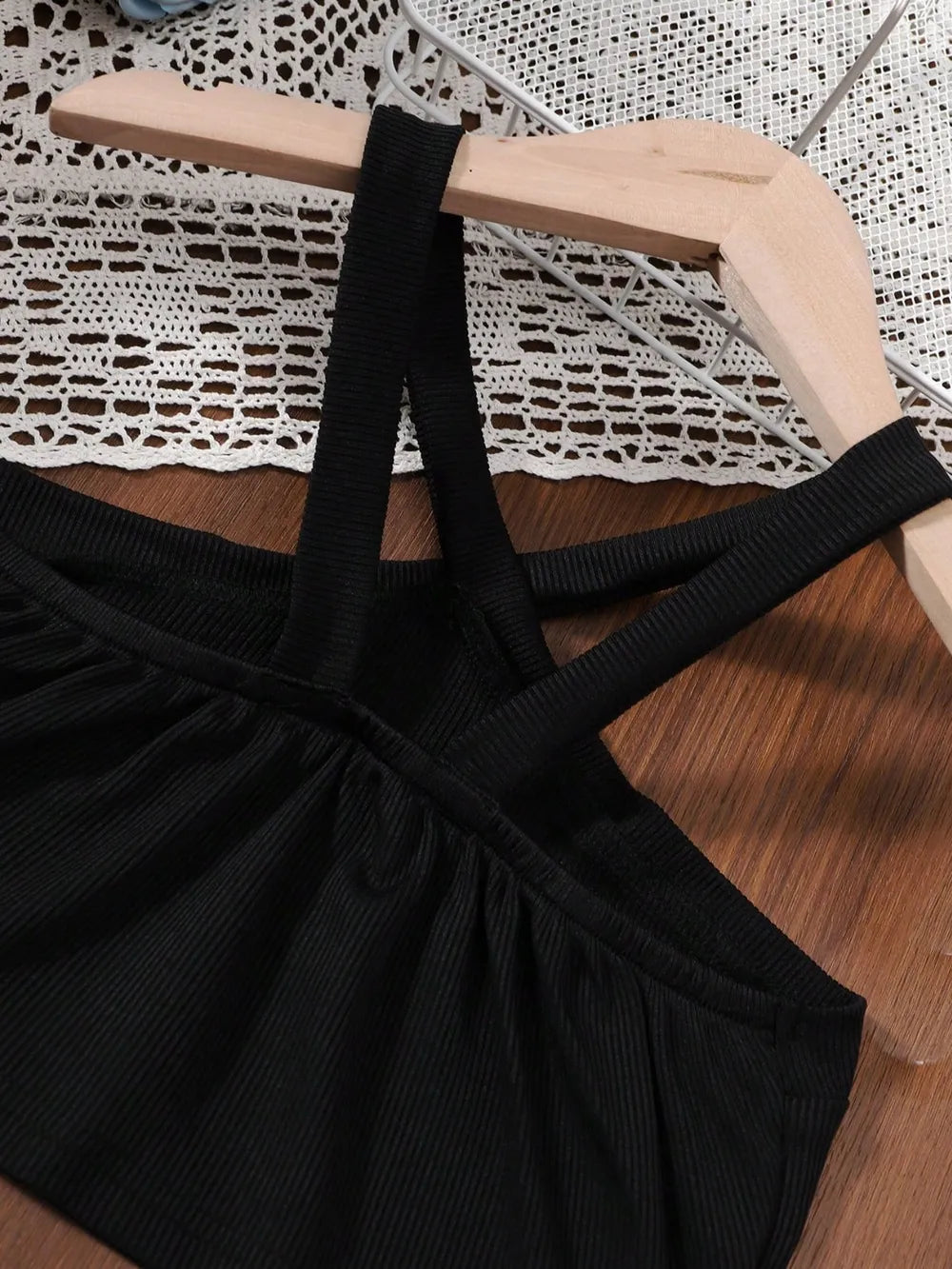 Children's Cami and Printed Pants Set Black / 8Y