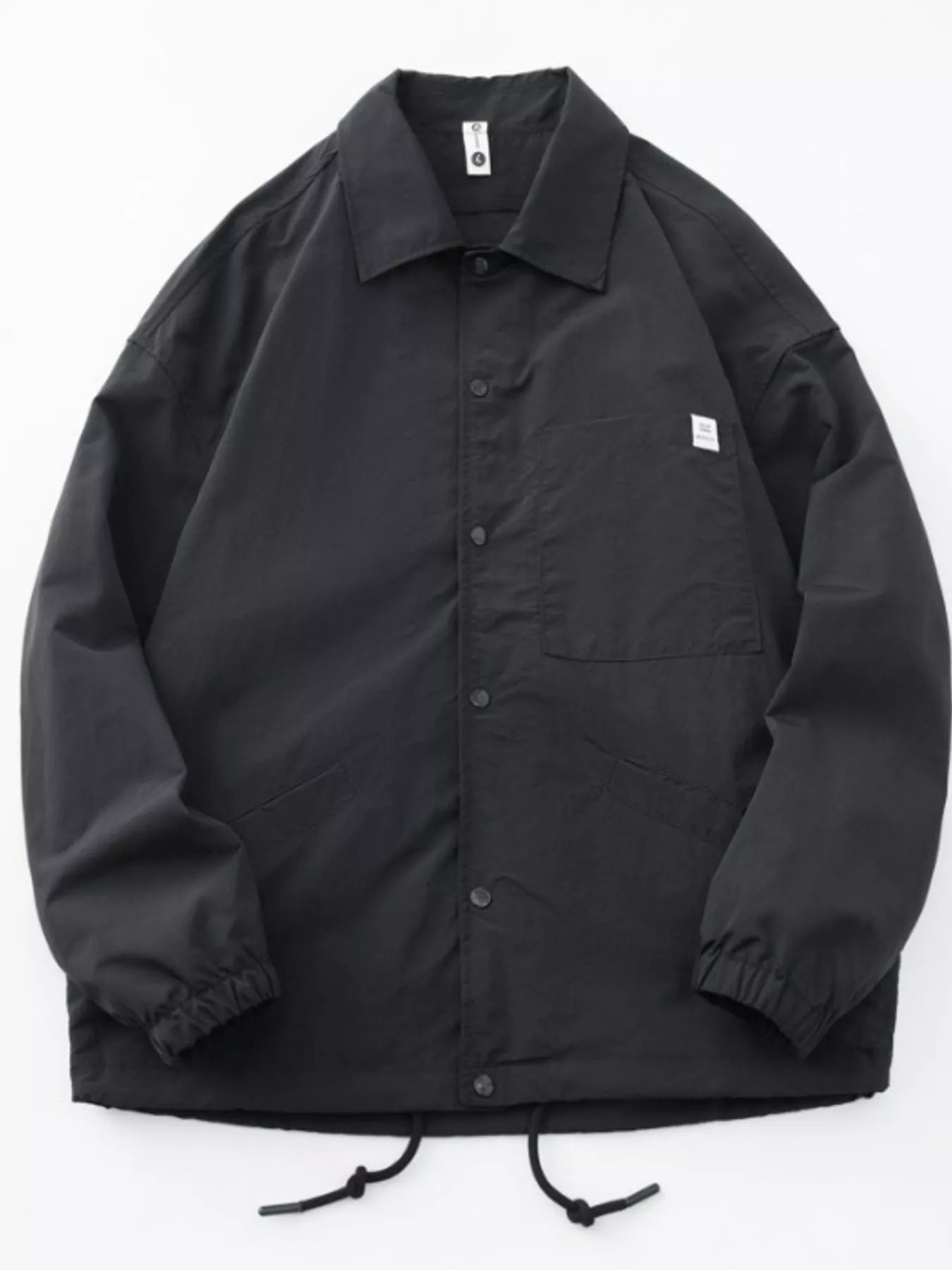 Men's Full Size Button Up Long Sleeve Shirt Plus Size Black / S