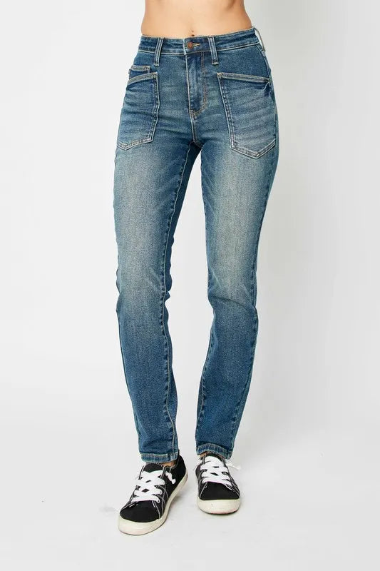 Judy Blue Full Size High Waist Skinny Jeans Dark / 0/24 