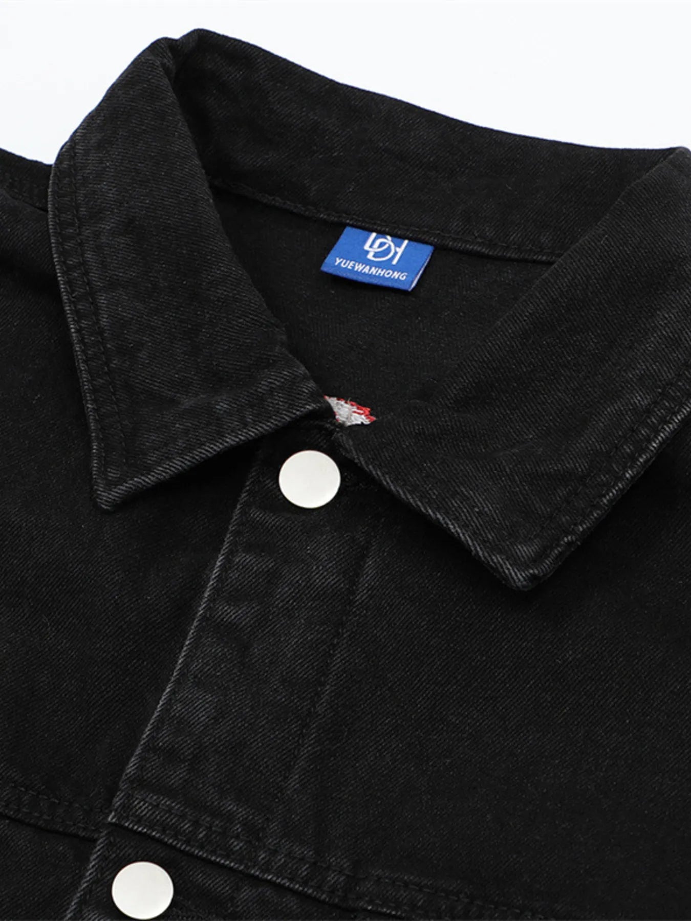 Men's Raw Hem Long Sleeve Denim Jacket Nostalgic Black / S 