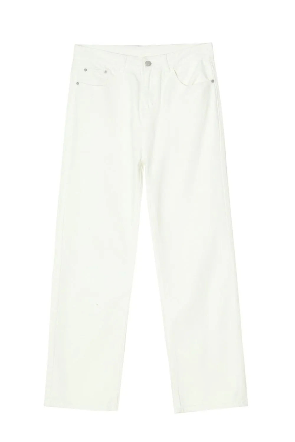 Washed Straight-Leg Slim Jeans Black / S 