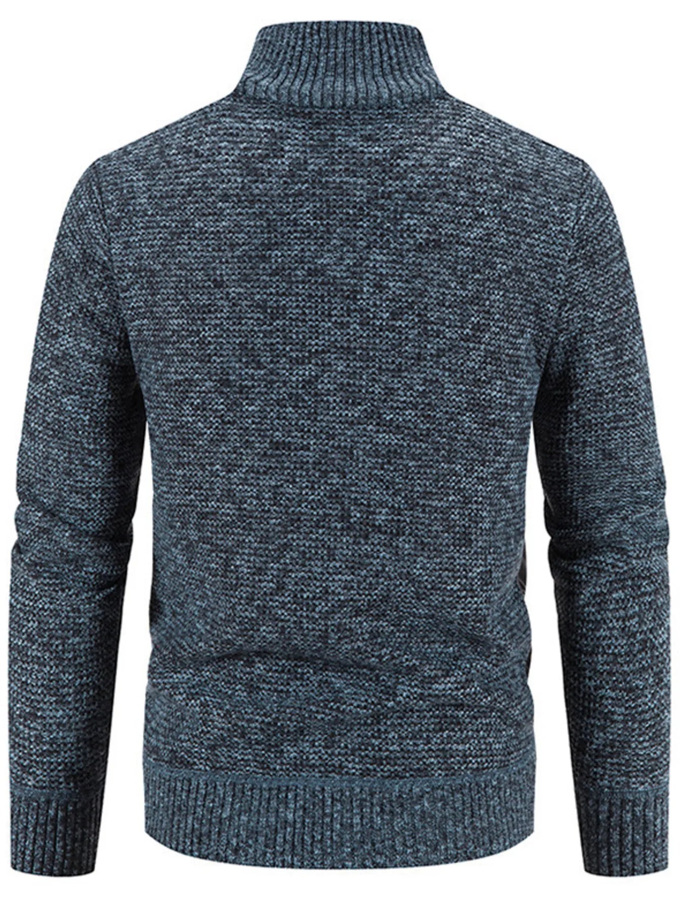 Men's Plus Size Quilted Knit Bomber Jacket with Stand Collar Black / M 
