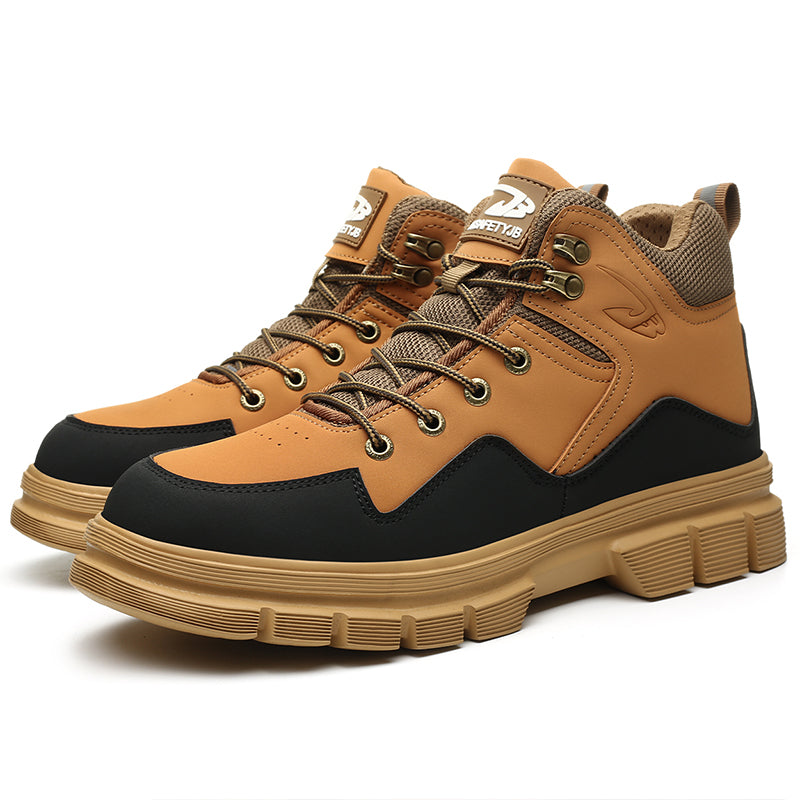 Hiking boots Plus Size Men's Classic Steel Toe & Puncture Proof Safety Shoes Comfy Non Slip Durable Industrial & Constructional Footwear 13 / Yellow 