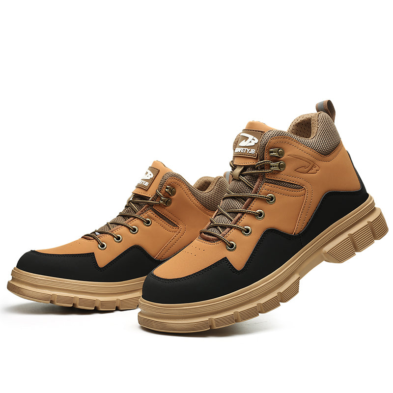 Hiking boots Plus Size Men's Classic Steel Toe & Puncture Proof Safety Shoes Comfy Non Slip Durable Industrial & Constructional Footwear 13 / Yellow 