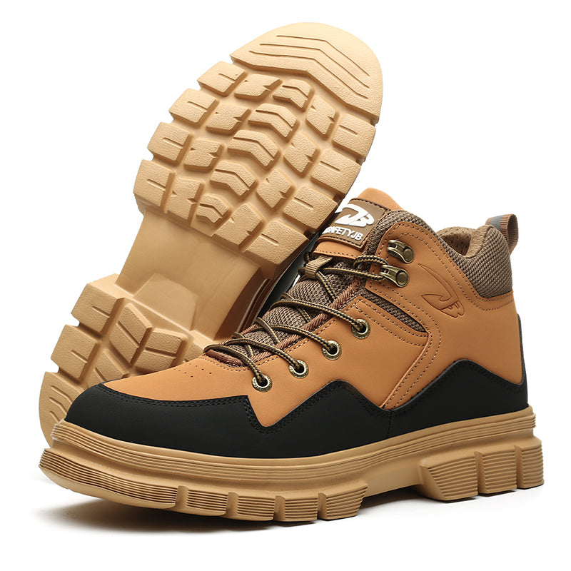 Hiking boots Plus Size Men's Classic Steel Toe & Puncture Proof Safety Shoes Comfy Non Slip Durable Industrial & Constructional Footwear 13 / Yellow 