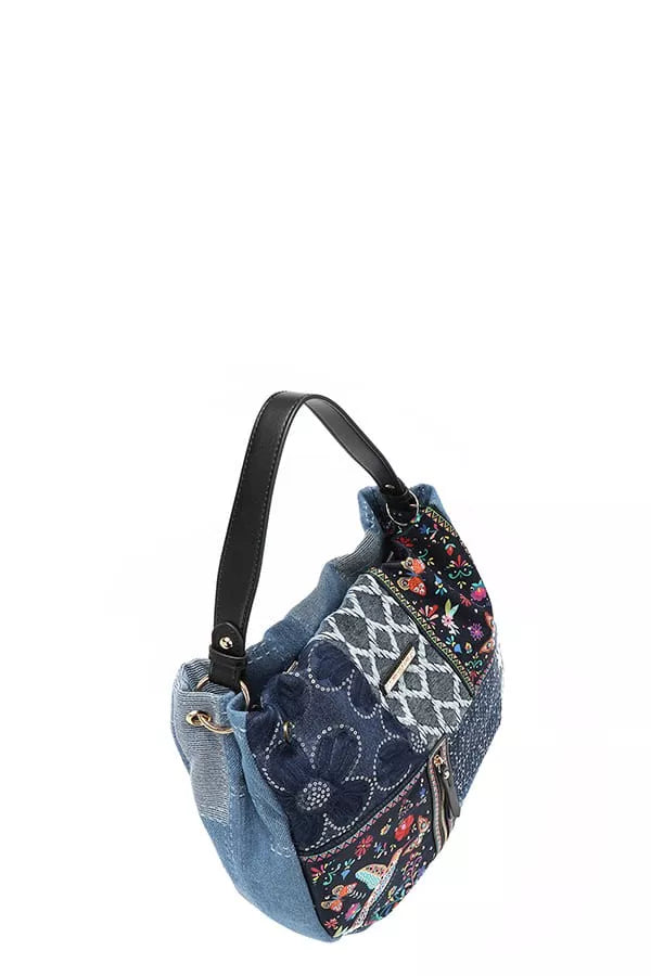 Nicole Lee USA Bosque De Amor Denim Hobo Bag BOSQUE DE AMOR / OS 