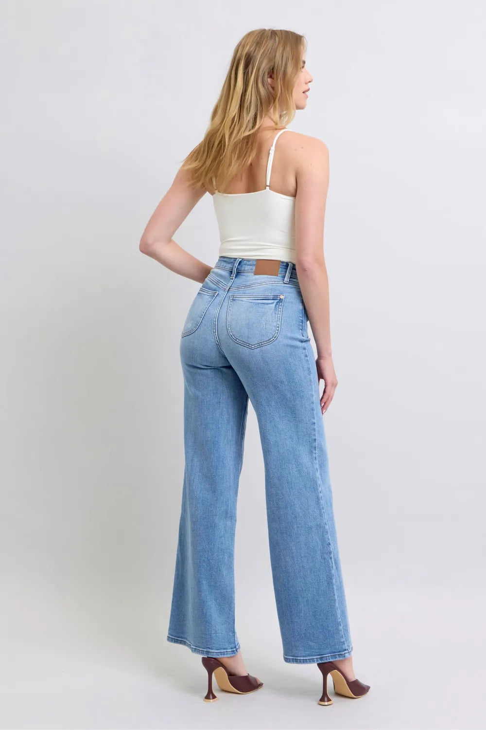 Judy Blue Full Size Wide Leg Jeans with Pockets Medium / 0(24) 