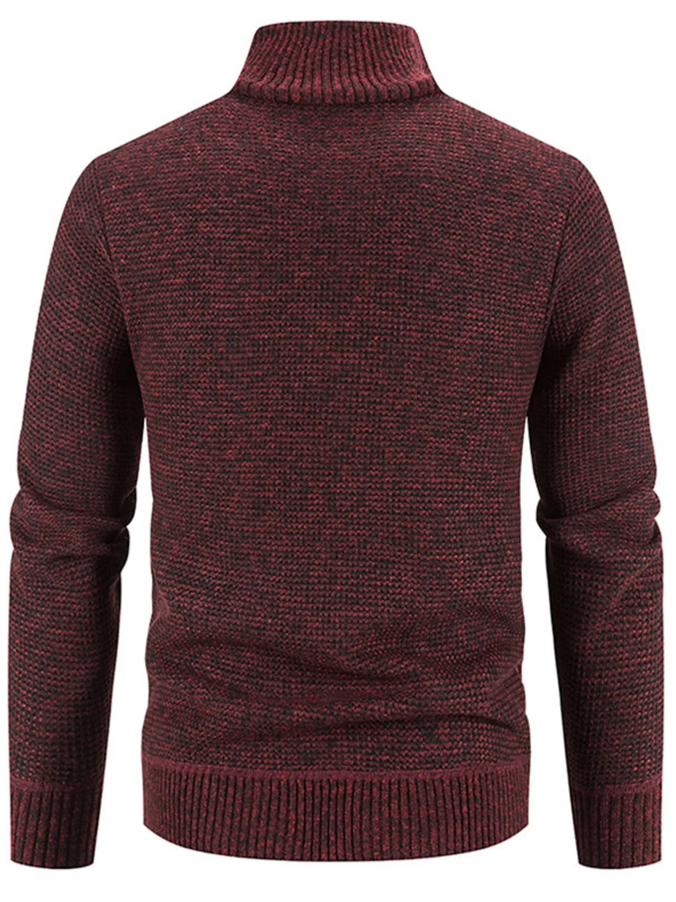Men's Plus Size Quilted Knit Bomber Jacket with Stand Collar Black / M 