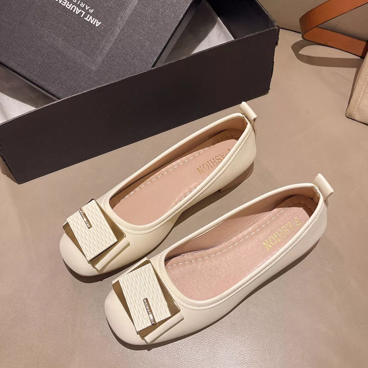 Round Toe Block Heels Slip-Ons Black / 35 