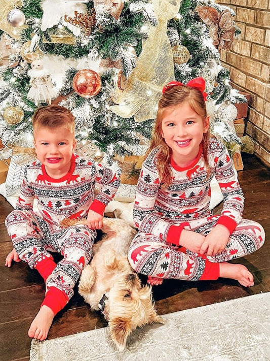 Christmas Long Sleeve Top and Pants Set Multicolor / 4T 