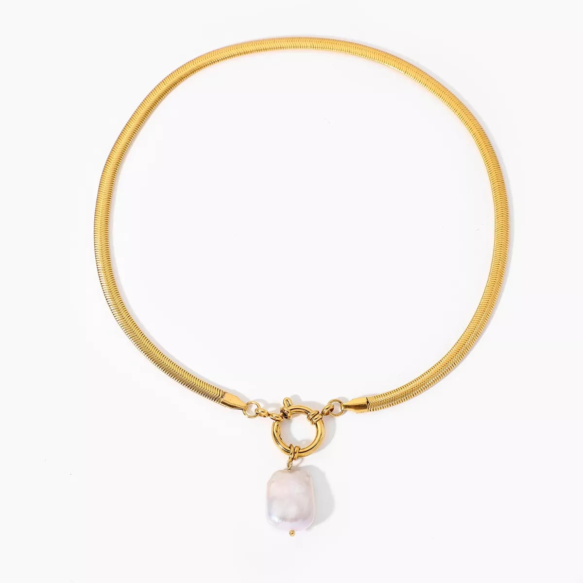 18K Gold-Plated Freshwater Pearl Pendant Necklace Gold / One Size 