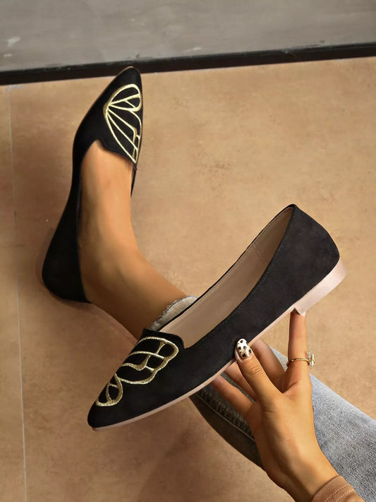Point Toe Slip-Ons Black / 35 