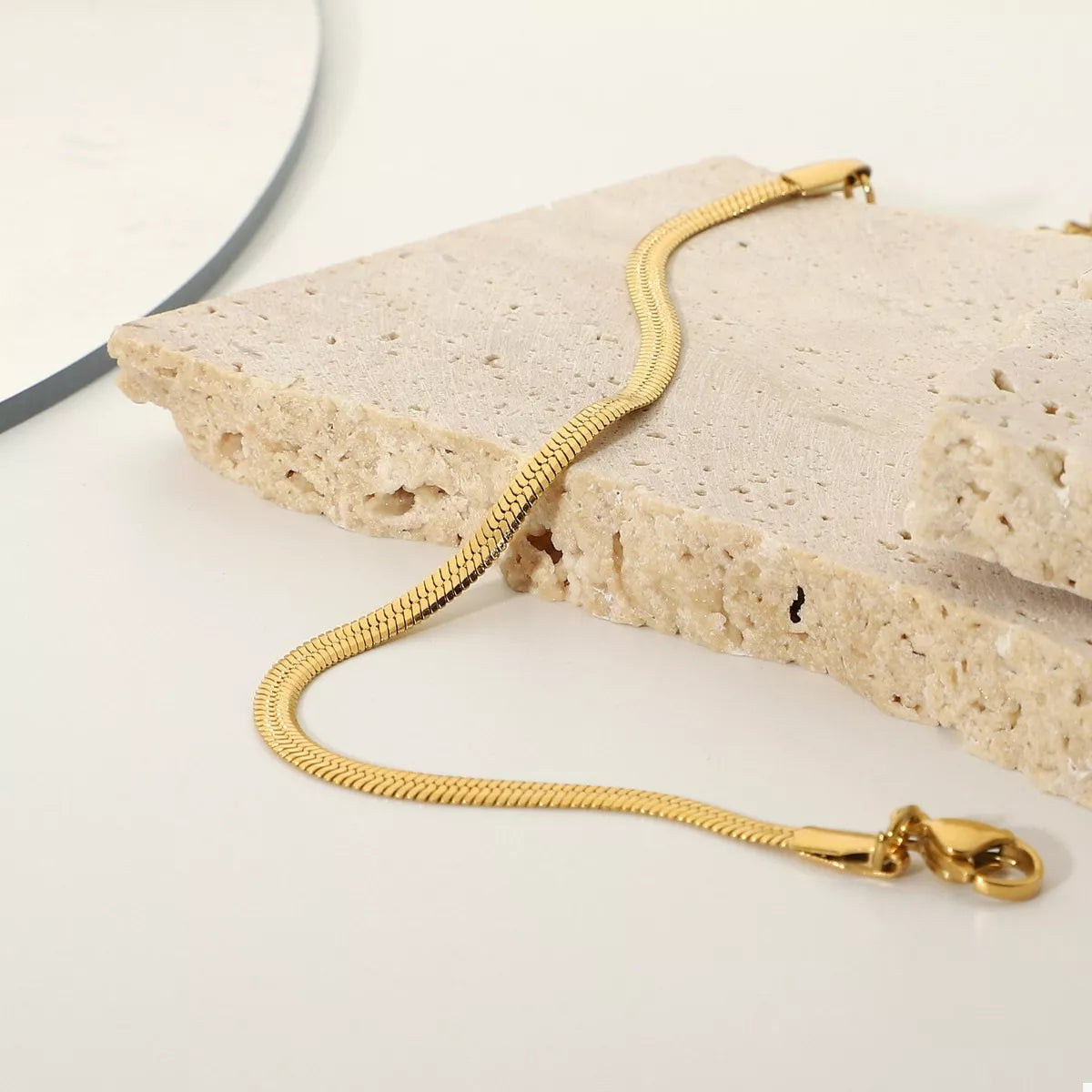 Stainless Steel Minimalist Chain Bracelet Gold / One Size 