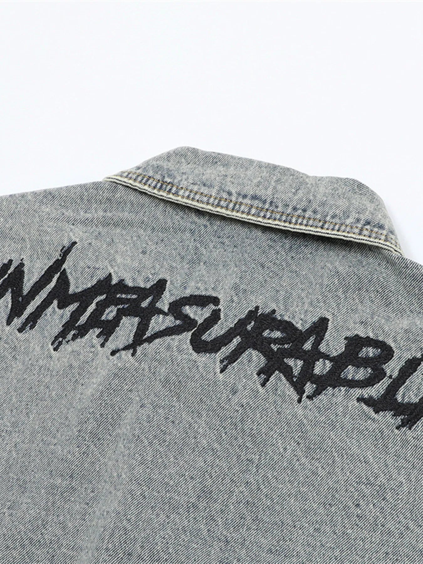 Men's Raw Hem Long Sleeve Denim Jacket Nostalgic Black / S 