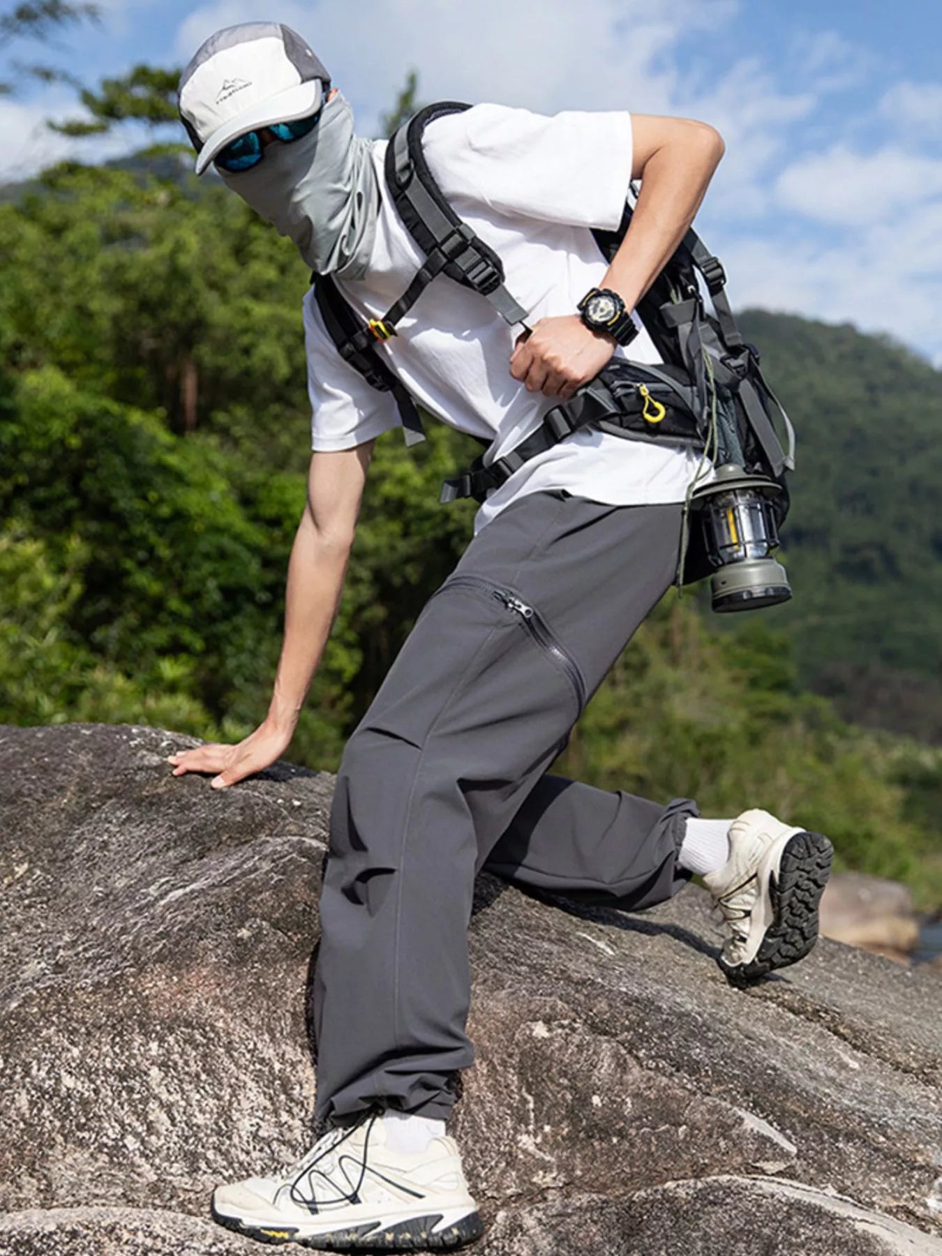 Men's Convertible Zip-Off Cargo Pants Obsidian Black / M 
