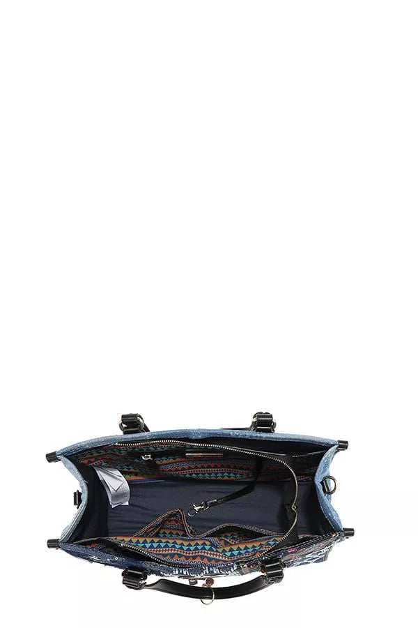 Nicole Lee USA Bosque de Amor Denim Tote Bag BOSQUE DE AMOR / OS 