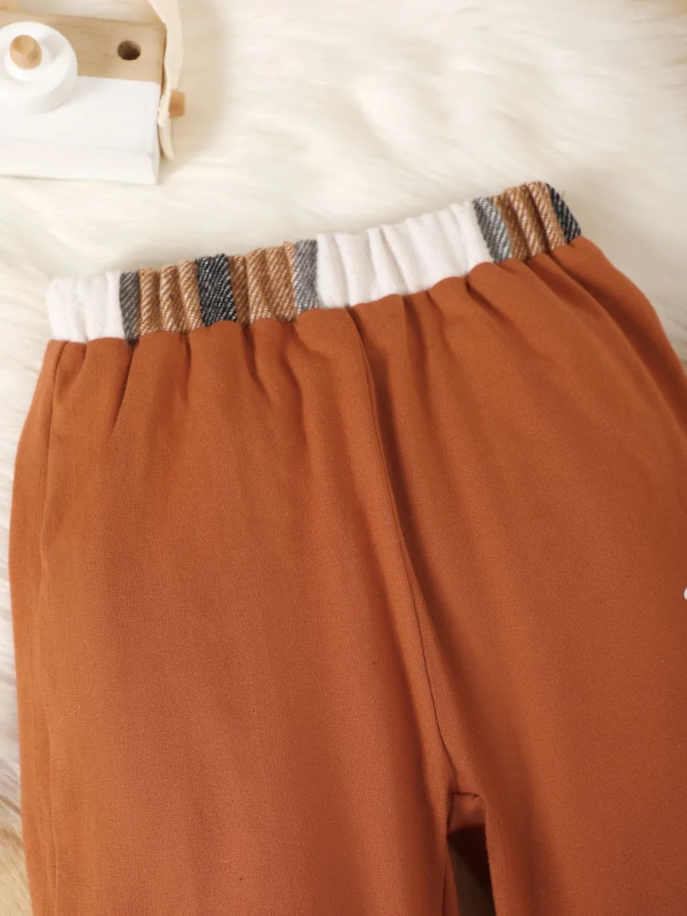 Color Block Button Up Top and Pants Set Ochre / 12-18M 