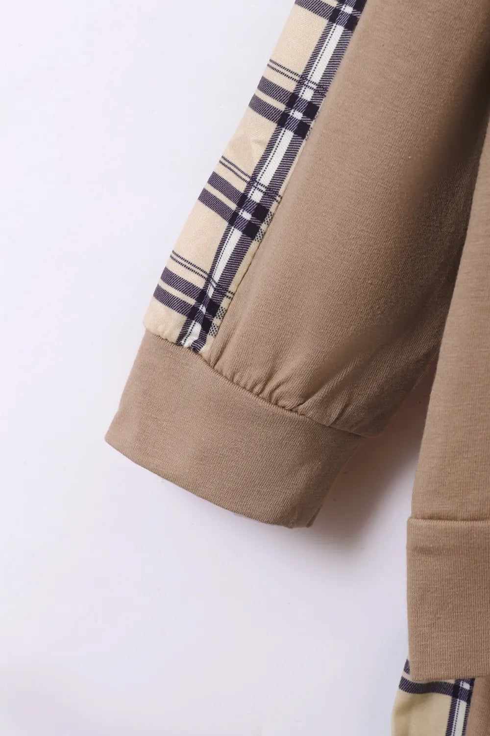 Children's Plaid Hoodie and pants Set Camel / 18-24M 