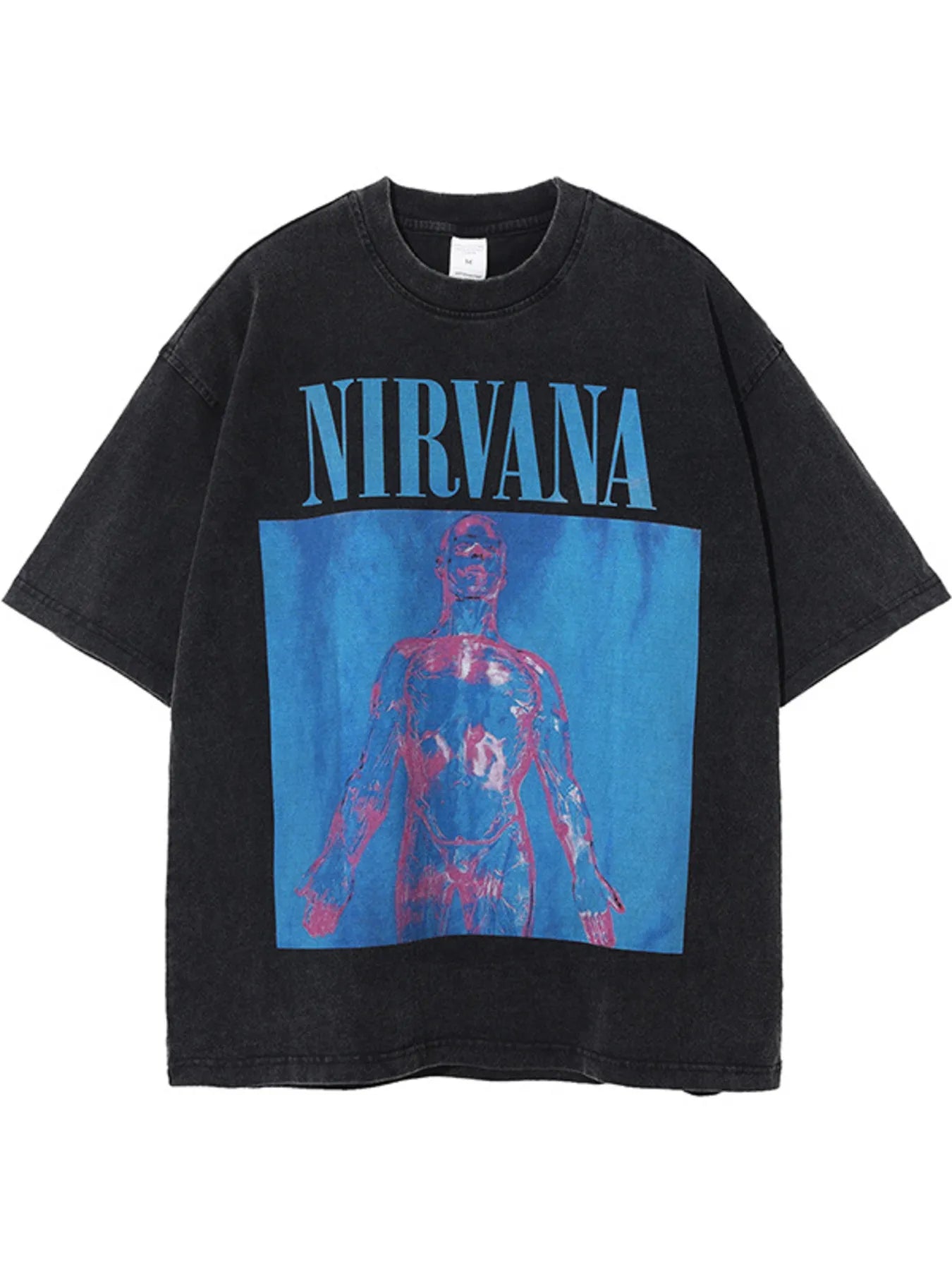 Men's Graphic Round Neck Short Sleeve T-Shirt Black / M 