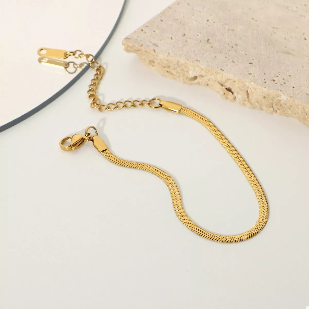 Stainless Steel Minimalist Chain Bracelet Gold / One Size 