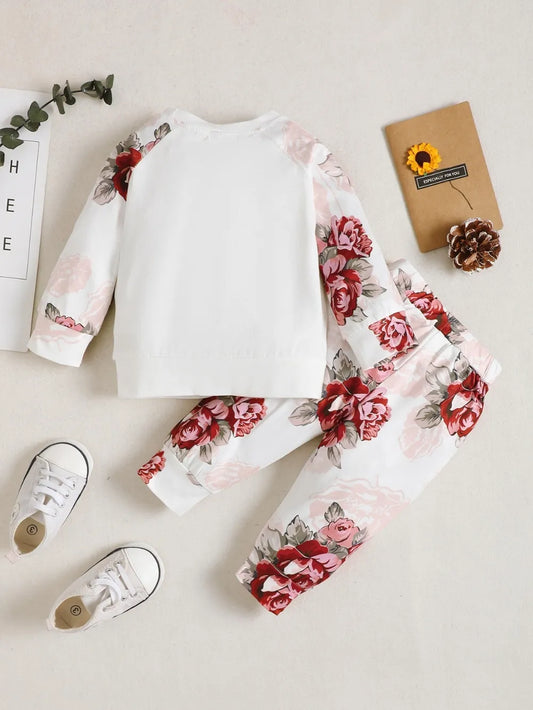 Children's Floral Top and Pants Set Floral / 3-6M 