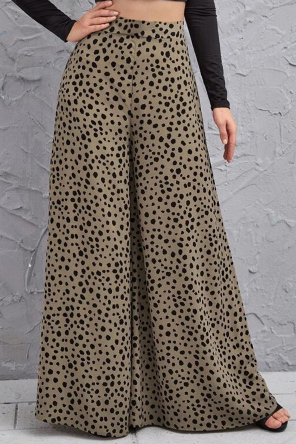 Animal Print High-Rise Culottes Dusty Pink / S 