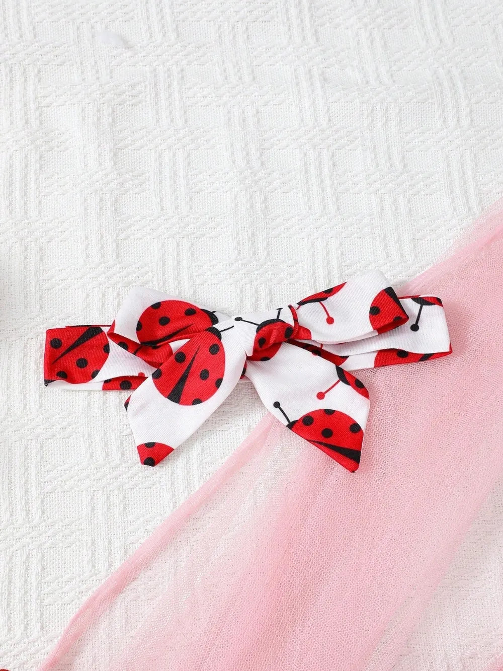 Children's Headband, Round Neck Ruffle Sleeve Top and Pants Set Red / 6-9M 