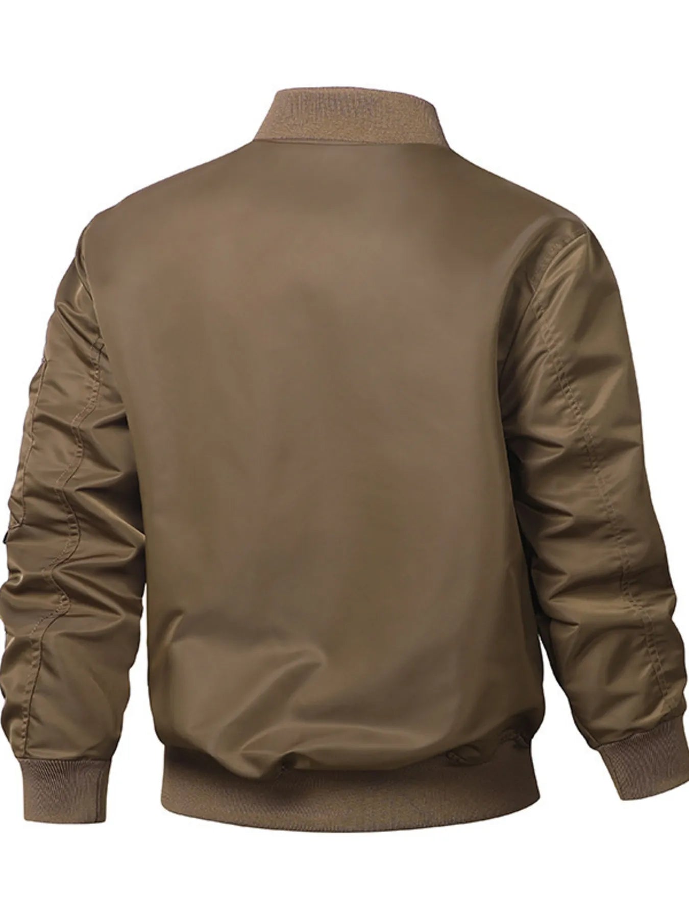 Men's Plus Size Zip Up Long Sleeve Jacket Black / M 