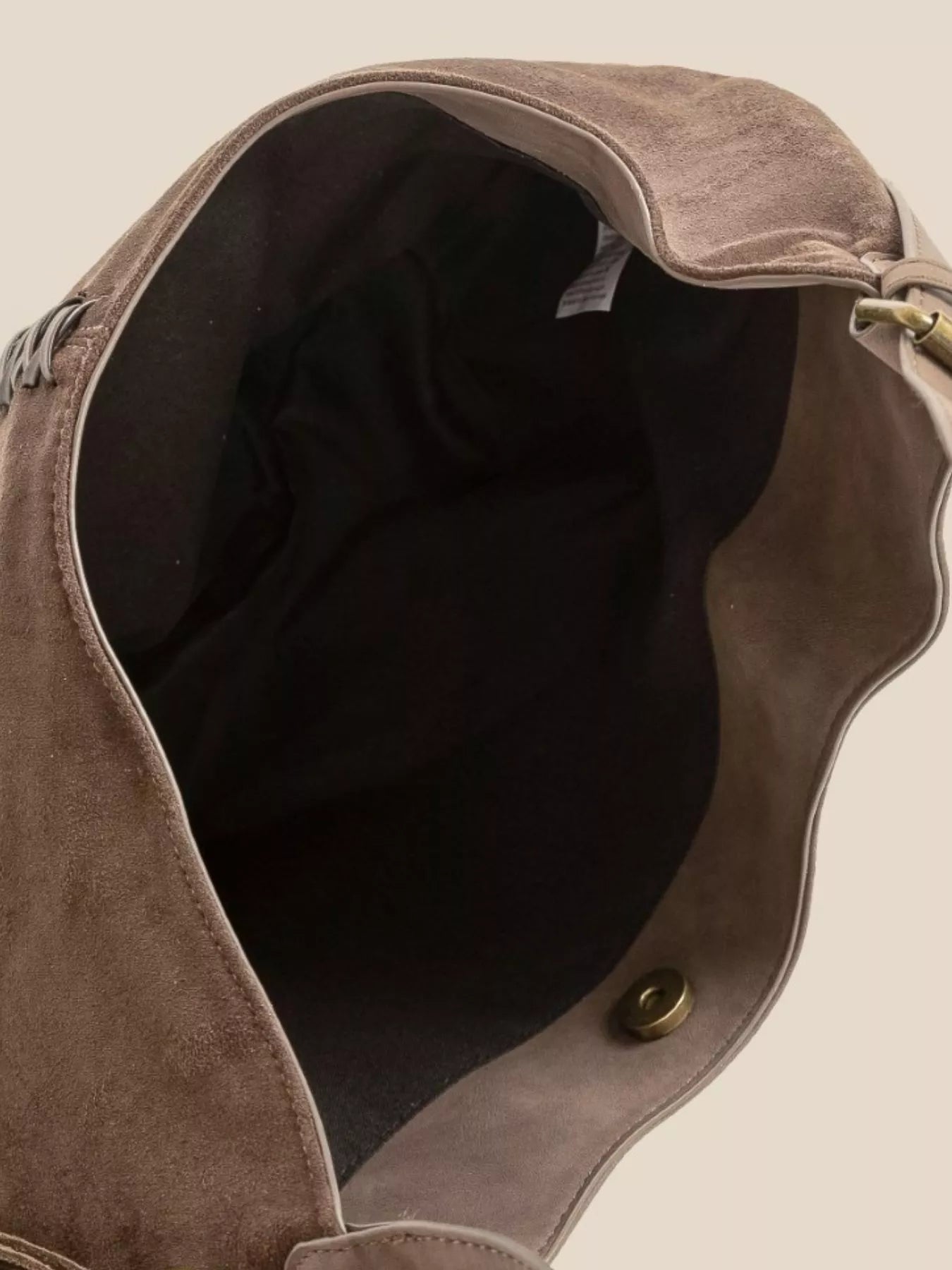 Fame Braided Detail Hobo Shoulder Bag DBR / One Size 