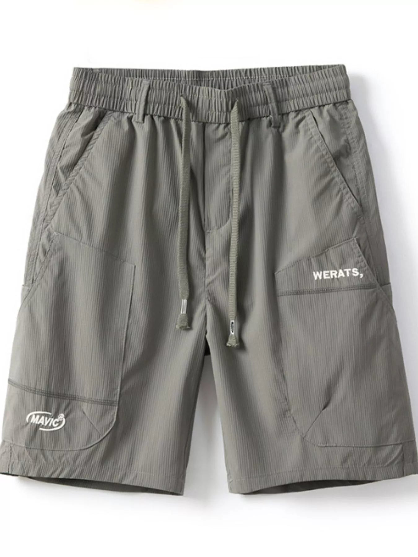 Men's Plus Size Drawstring Cargo Shorts Light Military Green / M 