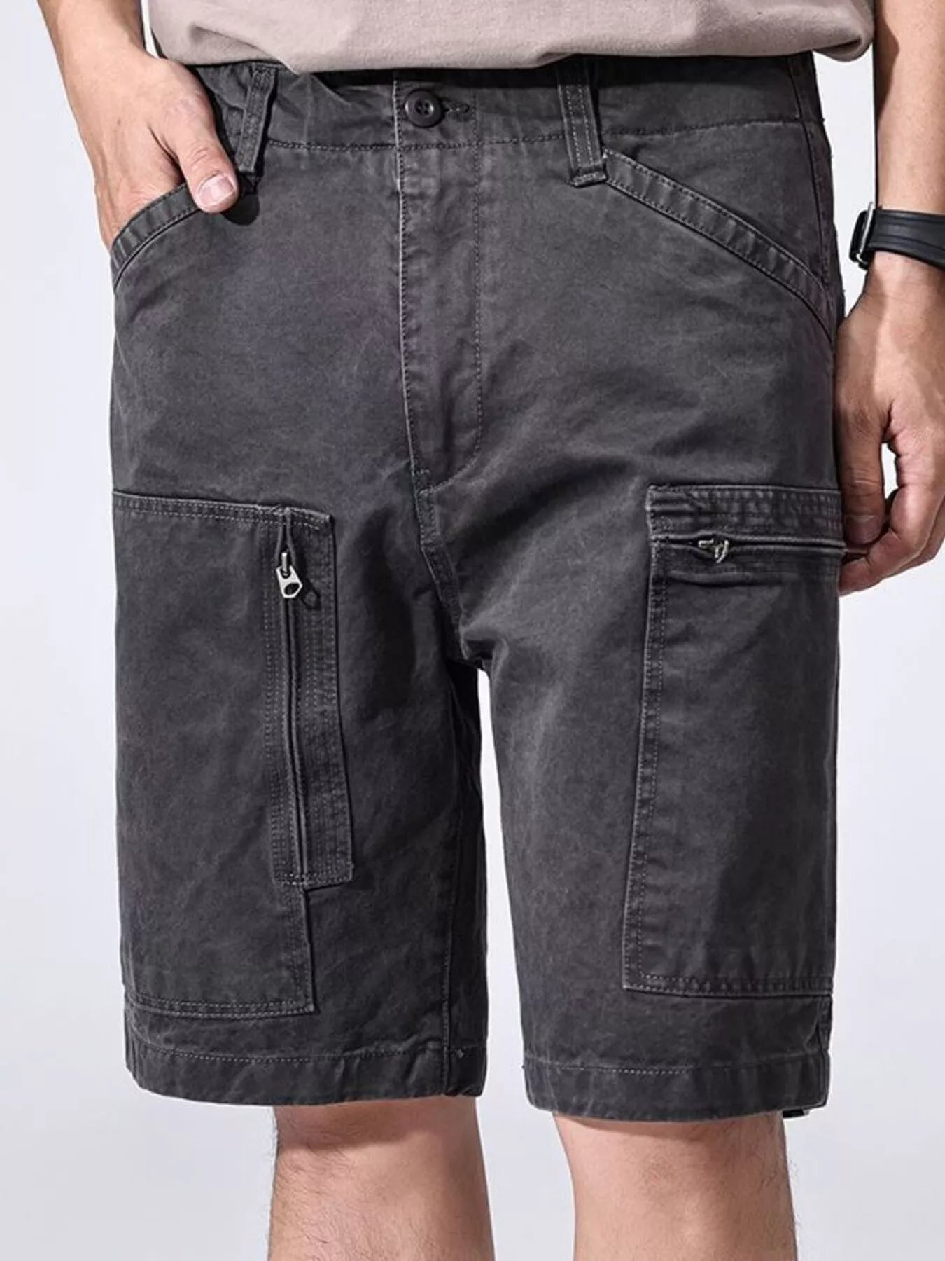 Men's Loose Fit Shorts Carbon Ash / 28 
