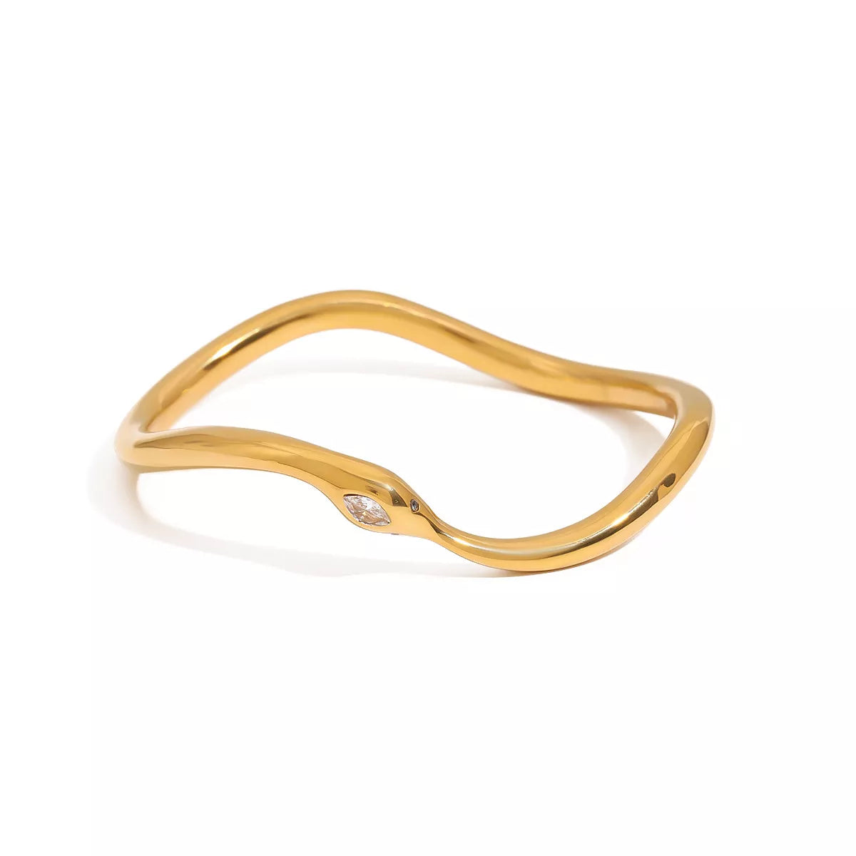 18K Gold-Plated Wave Bracelet Gold / One Size 