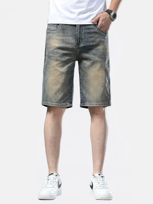 Men's Washed Denim Shorts Nano Yellow / 28 