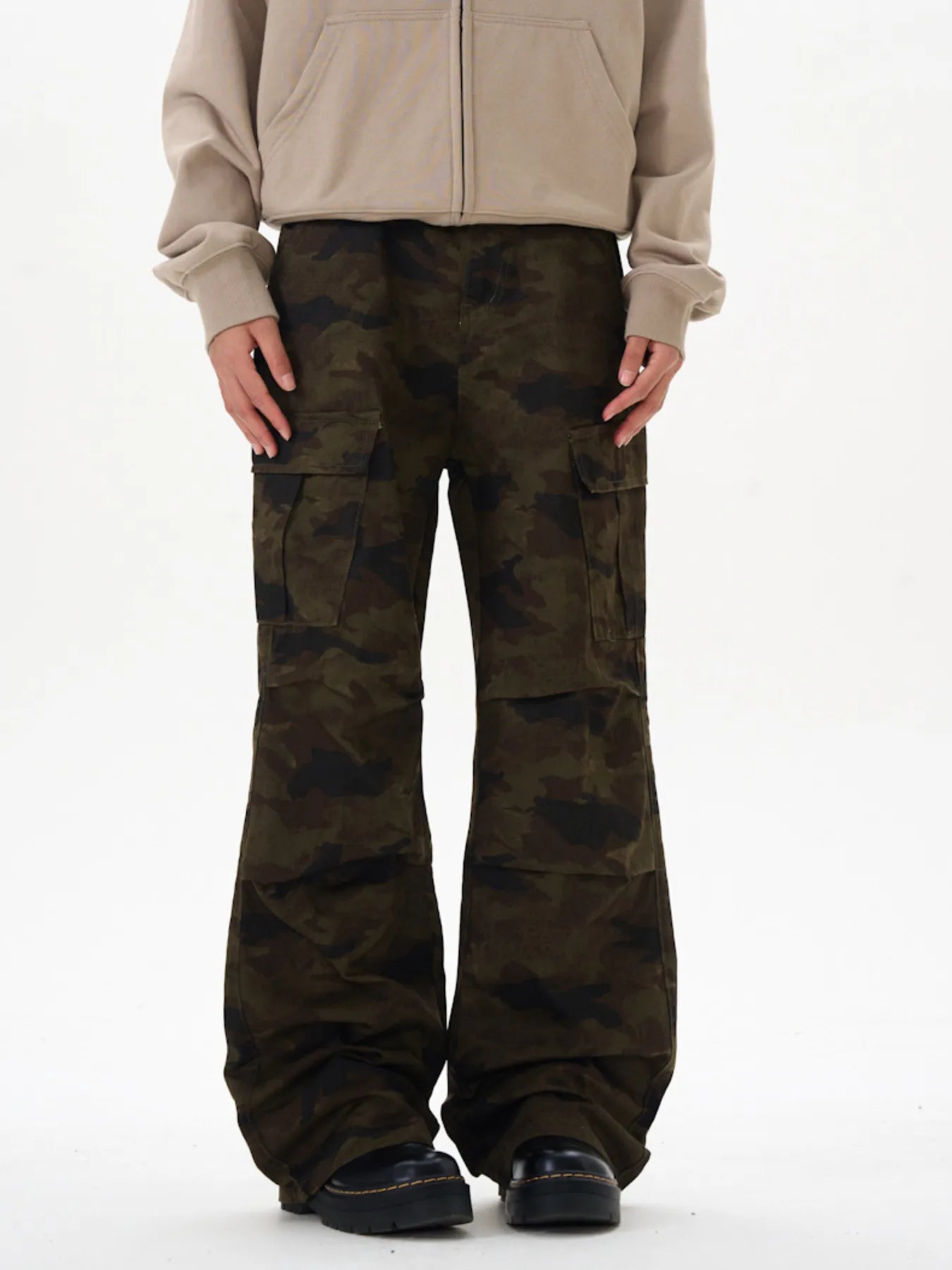 Men's Camouflage Wide Leg Pants Camouflage Color / S 