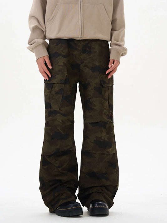 Men's Camouflage Wide Leg Pants Camouflage Color / S 