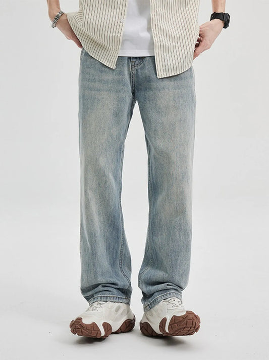 Men's Wide Leg Jeans Light Blue / 28 