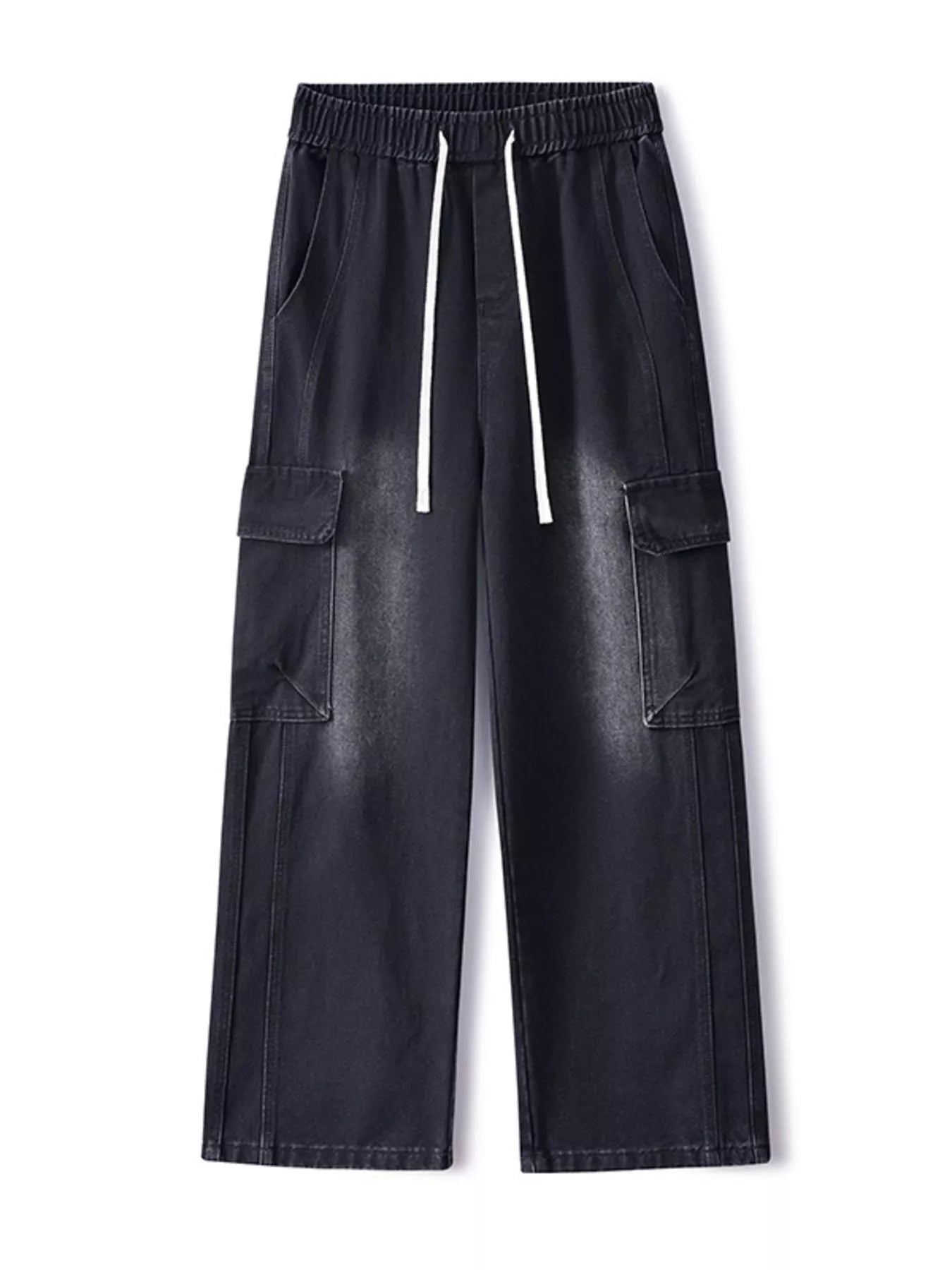 Men's Full Size Wide Leg Cargo Jeans Plus Size Vintage Blue / S 