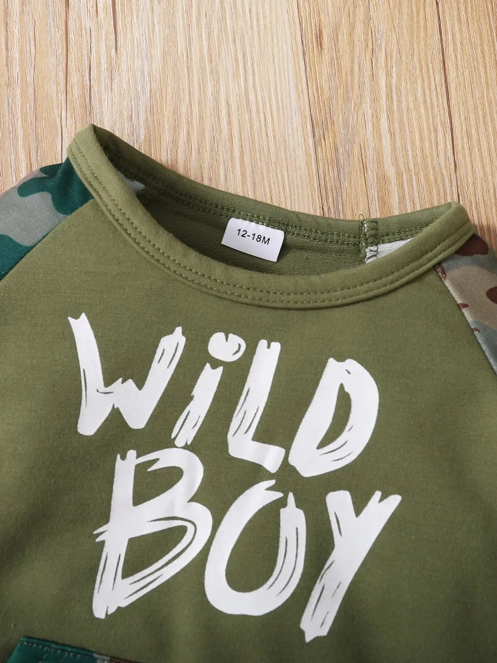 Children's Camouflage Top and Pants Set Army Green / 12-18M 