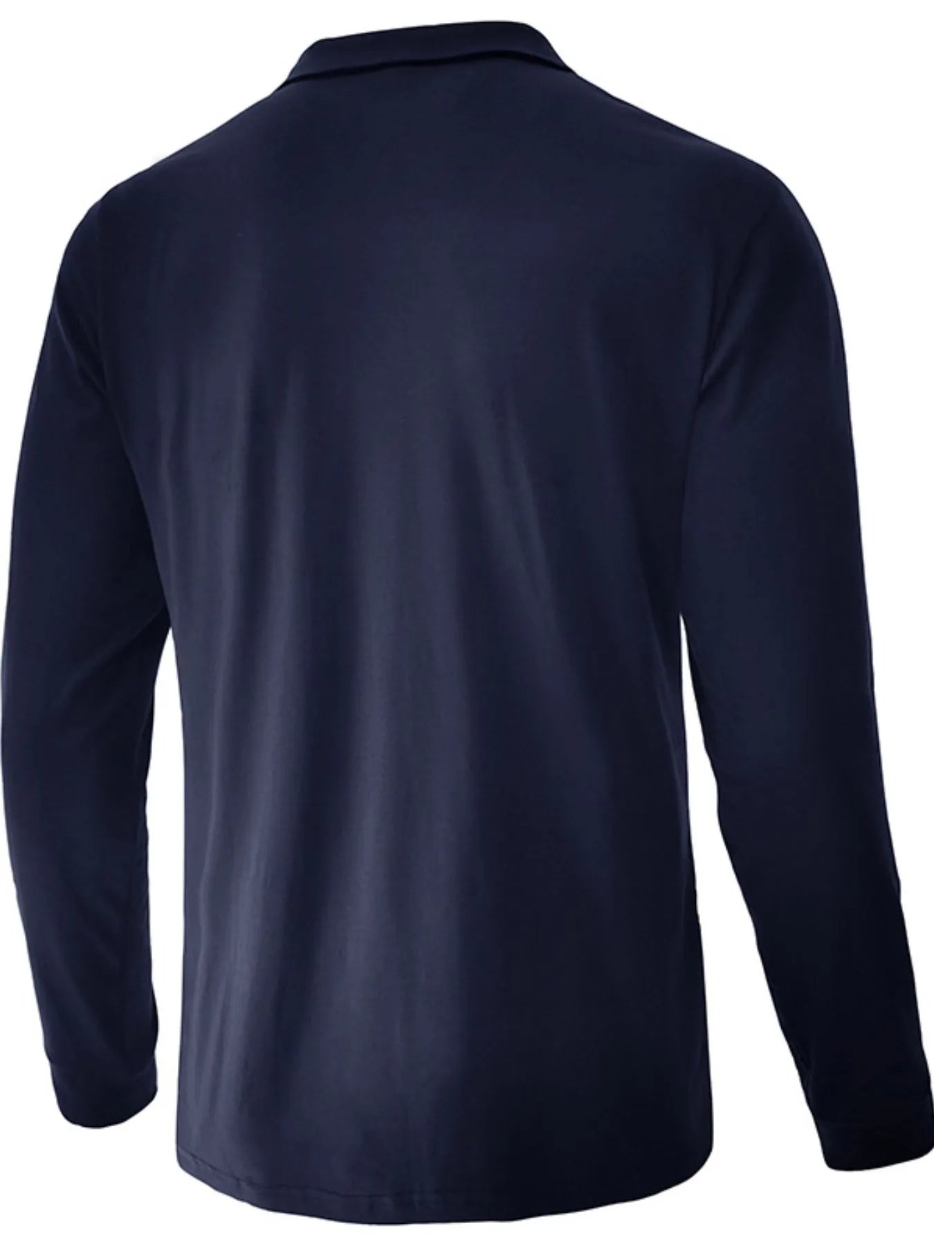 Men's Color Block Long Sleeve Polo Shirt Navy / S 
