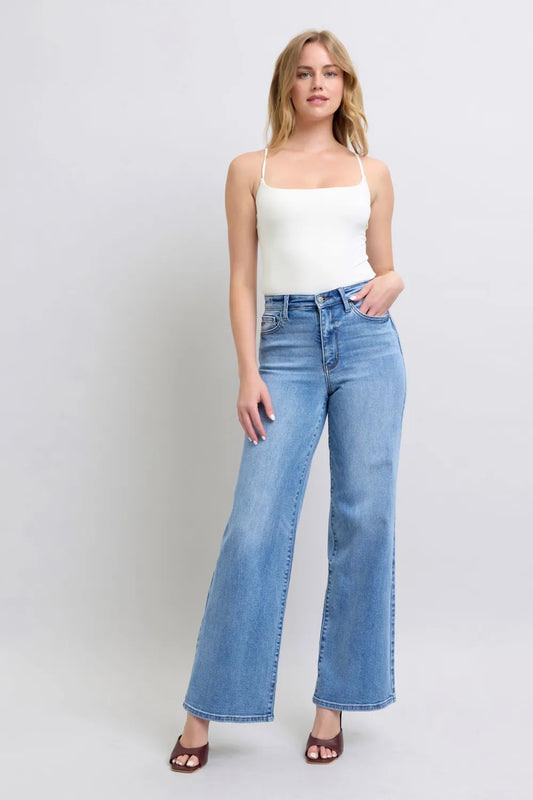 Judy Blue Full Size Wide Leg Jeans with Pockets Medium / 0(24) 