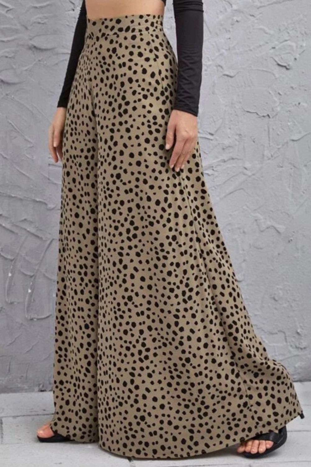 Animal Print High-Rise Culottes Dusty Pink / S 