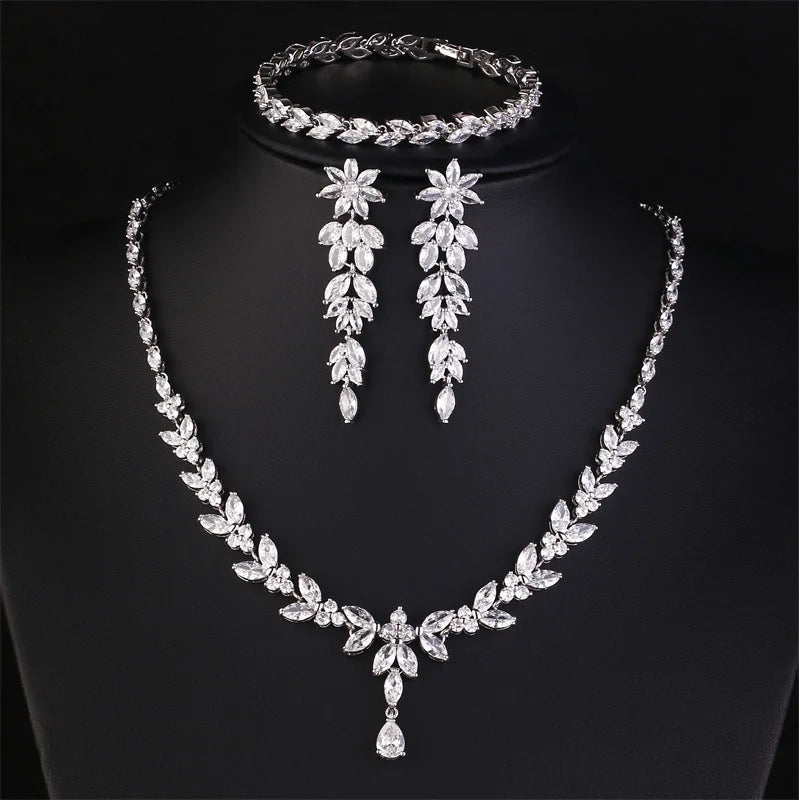 Jantiny© Luxury CZ Jewelry Set Gold Color C 