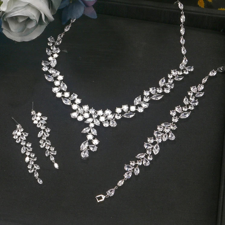 Jantiny© Luxury CZ Jewelry Set Gold Color C 