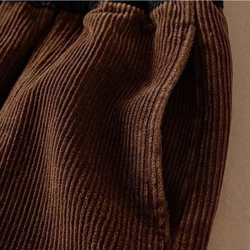 Jantiny© Women’s Corduroy Harem Pants caramel Autumn / S 
