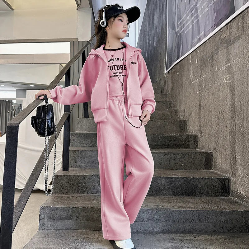 Jantiny© Girls’ Spring Autumn Two Piece Outfit 4 / 14T 